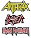 Set_ROCK014 - Anthrax Patch, Slayer Patch and Iron Maiden Patch, 3 Pcs Heavy Metal Patches, Applique Embroidered Patches - Rock Band Iron on Patches