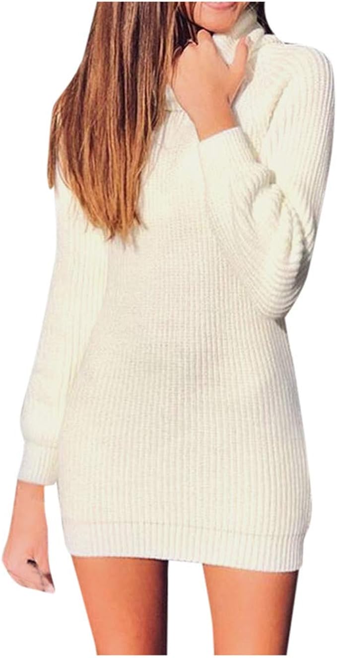 cowl neck sweater dress