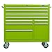 Viper Tool Storage LB4109R 41-Inch 9-Drawer 18G Steel Rolling Tool Cabinet, Lime Green