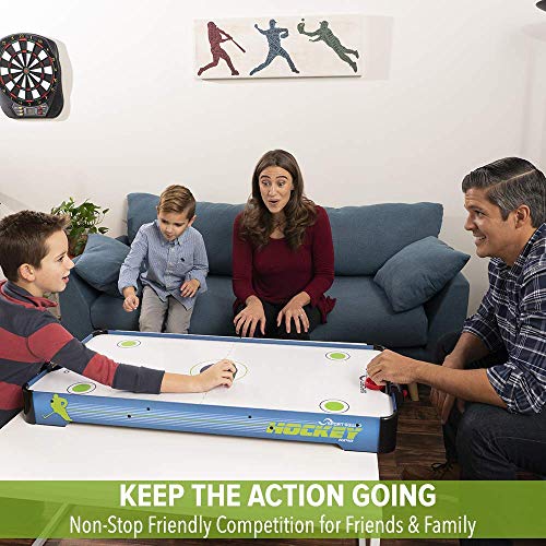 Sport Squad HX40 40-Inch Electric Tabletop Air Hockey Table with 2 Pushers and 2 Pucks (Renewed)