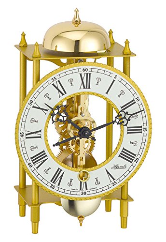 Hermle Keywound Table Clock with Hour Strike and Brass Finish 23004-000711