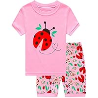 Babyroom Girls Short Pajamas Toddler Kids Pjs 100% Cotton Sleepwear Summer Clothes Shirts 4T