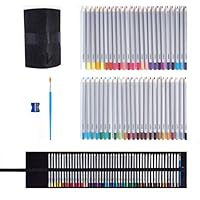 OOKU Artist Pro Watercolor Pencils Set 48 Colors / 51 Pc Full Kit | Wet Water Color Pencils Set / Dry Coloring Pencils Set for Adults, Kids | w/BONUS Wool Pencil Wrap, Watercolor Brush, Sharpener