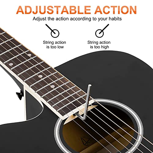 Vangoa Left Handed Guitar, Full Size Cutaway Left Handed Acoustic