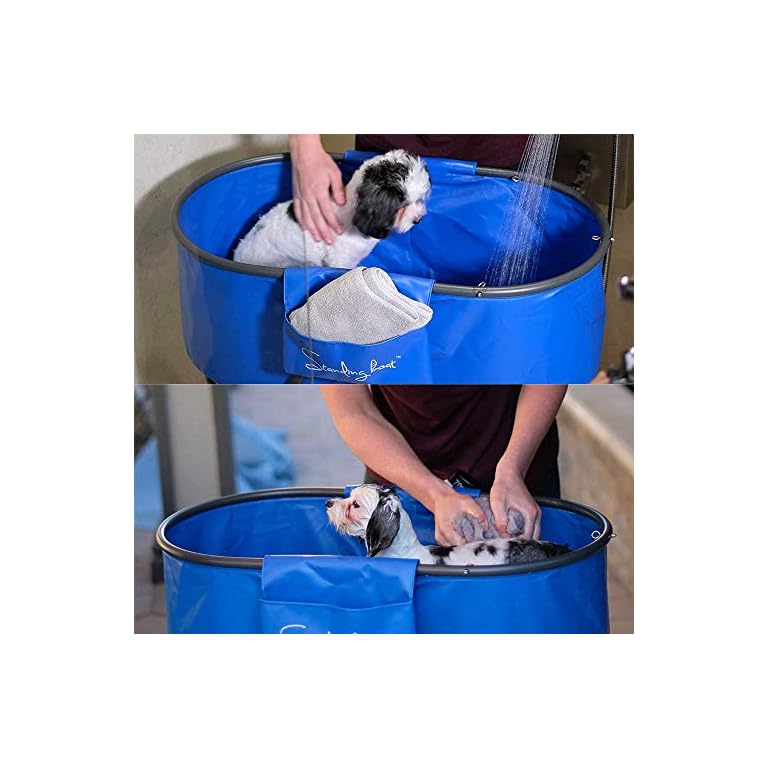 Standing Boat Foldable Pet Dog Bathing Tub Washing Station for Bathing Grooming Showering in