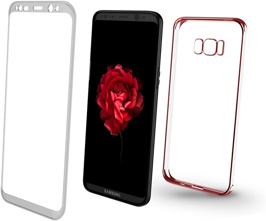 Samsung Galaxy S8 Case,XUNDD Clear Soft Silicon and TPU Back Cover Dual Layer Corner Cushion Protection[Shockproof] for Samsung Galaxy S8-Rose Gold