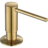 AguaStella ASF026BG Built in Soap Dispenser Brushed Gold Brightly for Kitchen Sink with Soap Bottle Countertop Pump