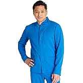 Cherokee Men's Scrub Jacket, Zip Front Stand-Up Collar and Snap at The Neck Closure - CK329A