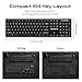VicTsing PC190 Wireless Keyboard and Mouse Combo, Ultra-Thin Wireless Keyboard with Water-Dropping Keycaps + Portable Mouse, Long Battery Life for PC Desktop Computer Laptop Mac Tablet (Black)