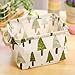 wellhouse 4 Pack Small Tree Printing Non-Woven Storage Box Foldable Organizer Cube Basket Bin Container Box for Clothes Book Socks (Tree-4 Pack)