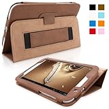 Snugg™ Samsung Galaxy Note 8 Tablet Case - Smart Cover with Flip Stand & Lifetime Guarantee ('Distressed' Brown Leather) for Samsung Samsung Galaxy Note 8