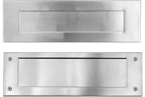 Venia Stainless Steel Mailslot for Front Door 13 x 4 Inch Through Door Letter Plate Insert Rustproof 304 Steel Satin Finish D