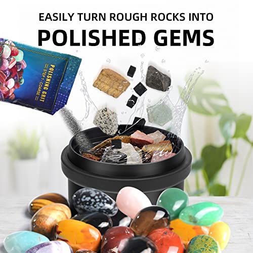 Tryes Rock Tumbler Kit Adults Rock Polisher Tumbler with Noise