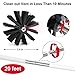 Piy Painting 20 Feet Dryer Vent Cleaning Kit, Lint Remover, Fireplace Chimney Brushes, Extends Up to 20 Feet, Synthetic Brush Head, Use with or Without Power Drill