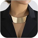 JAVARNV Chunky Gold Necklace Silver Statement Necklace for Women Dainty Gold Choker Necklaces Exaggerated Ethnic Punk Statement Jewelry Gifts