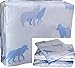 Wolves Midnight Blue Comforter Set & Sheets Wildlife Lodge Cabin (Bed in A Bag) (8pc King Size)