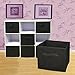 Sodynee Foldable Cloth Storage Cube Basket Bins Organizer Containers Drawers, 6 Pack, Black