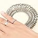 Jewelry Ring Sizers Gauge Tool Ring Stainless Ring on Finger Measuring Ring Tool, Men's and Women's Rings Custom Standard Hand Rings Set Size US 0-13
