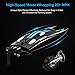 Tobeape Remote Control Boat for Pool & Outdoor Use, RC Racing Boat with Remote Control, High-Speed Series RC Boats for Adults & Kids-Blue
