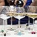 SANHE Wine Glass Charms Tags, Wine Drinker Gift set of 12, Champagne Cocktail Drink Markers (red)