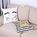 misaya Bronzing Flannelette Home Pillowcase 18x18 Decorative Cushion Cover Eyelashes Letters Lash Out & Black Striped Gold Lips Throw Pillow Covers Set of 2