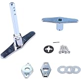MOMAID Garage Door Lock Dummy T Handle Assembly Non-Locking Door Hardware Kit (Without Keys) Chrome Plated