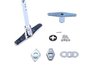 MOMAID Garage Door Lock Dummy T Handle Assembly Non-Locking Door Hardware Kit (Without Keys) Chrome Plated