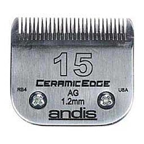 Andis Stainless Steel Pro Quality Grooming Ceramic Edge Clipper Blades Choose Size !(# 5FC Finish Blade = 6.3mm)