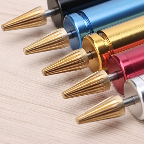 Hacloser DIY Leather Craft Edge Dye Oil Pen Applicator Brass Head Hand Treatment Tools (Black)