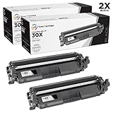 LD Compatible Toner Cartridge Replacements for HP 30X CF230X High Yield (Black, 2-Pack)