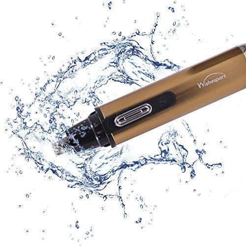 Nose Hair Trimmer,Wishesport Ear Nose Hair Trimmer Stainless Steel Blades Beard Clipper Wet/Dry For Men And Women,Golden