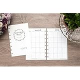 2018 Monthly Calendar for Disc-Bound Planners, Fits Circa Junior, Arc by Staples, Half Letter Size 5.5"x8.5" (Planner not included)