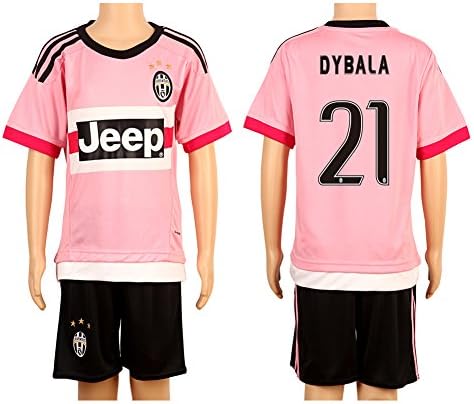 Pink #21 Away Kids Youth Football Soccer Jersey Kit Set (2015/16)