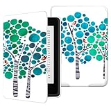 MoKo Case for Kindle Paperwhite, Premium PU Leather Cover with Auto Wake/Sleep Fits All Paperwhite Generations Prior to 2018 (Will not fit All-New Paperwhite 10th Generation), Forest Blue