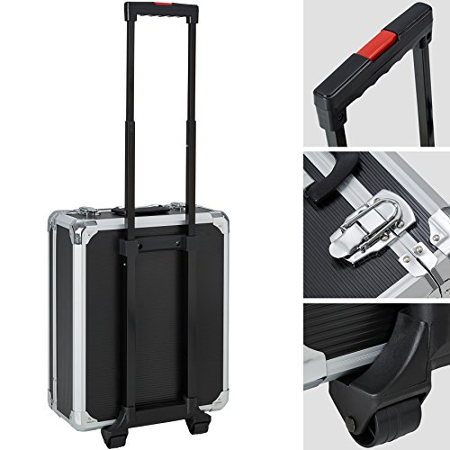 tectake 401321 Werkzeugkoffer 1200-teilig mit Werkzeug befüllt, 4 Ebenen, Trolley mit Rollen und Teleskopgriff zum… – Bild 8