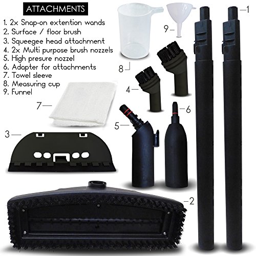 Xtech XHSC200 Canister Steam Cleaner HeavyDuty 1500watts 50 oz