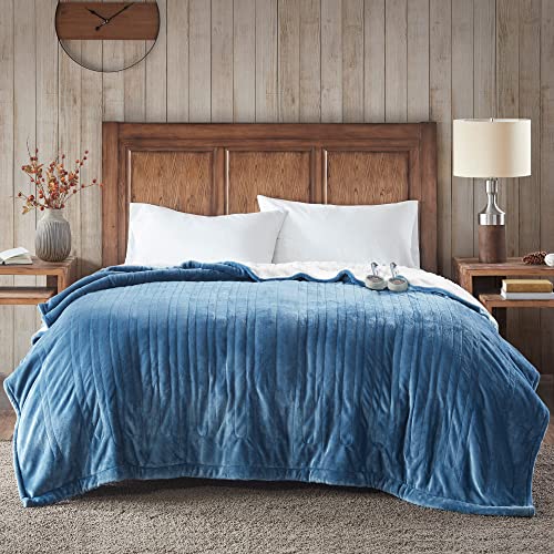 Woolrich Heated Plush to Berber Electric Blanket Throw Ultra