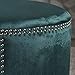 Christopher Knight Home Jaewon Studded Velvet Ottoman, Teal / Black
