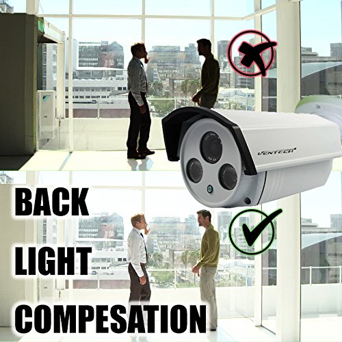 Ventech HD 1080p ((2 Power IR LED)) Awesome Quality Video CCTV cmos 2mp Bullet Camera Home Security Day/Night Infrared Night Vision Indoor