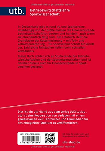 Kostenrechnung Fur Sportvereine Grundlagen Methoden Und Frank