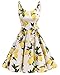 Retro Vintage Dress 1950's Rockabilly Swing for Homecoming Cocktail Lemon XL