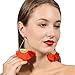 Fan Shape Tassels Dangle Stud Earrings For Women's Girls Bohemia Ethnic Eardrop Jewellery by SUNSCSC (W683A)