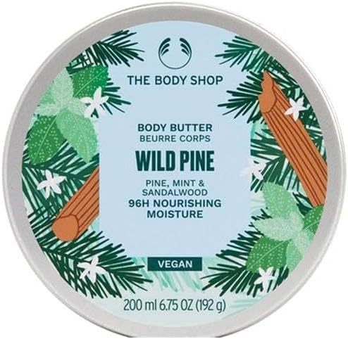 The Body Shop Wild Pine Body Butter 96 HR Dry Skin Moisture 200ml Pine