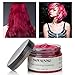MOFAJANG Hair Color Wax Instant Hair Wax Temporary Hairstyle Cream 4.23 oz Hair Pomades Natural Hairstyle Wax for Men and Women (Red)