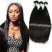 Msbeauty 3 Bundles of Peruvian Straight Hair 10A Unprocessed Virgin Peruvian Hair Extensions(20 22 24 inch) Tatol 300g Natural Color Tangle-free