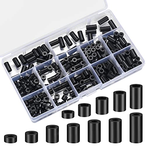 Nylon Spacers Set - 230PCS Black Standoffs Spacers