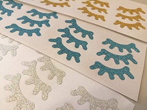 20 pairs glitter eyelash stickers, unicorn party decor, unicorn eyelashes