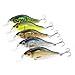 FOVONON Crankbaits Set Lure Fishing Hard Baits Swimbaits Boat Ocean Topwater Lures Kit Fishing Tackle Minnow Vib Set for Trout Bass Perch Fishing Lures with Box