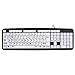 USB Wired Keyboard，Attoe Vision Keyboard with Large Print Letter and White Keys & Black Letters Keyboard, for People Who Needs or Loves Keyboard with Big Letters(Black)