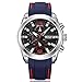 Men's Military Sports Chronograph Quartz Watch Silicone Band Luminous Dial Waterproof Watches